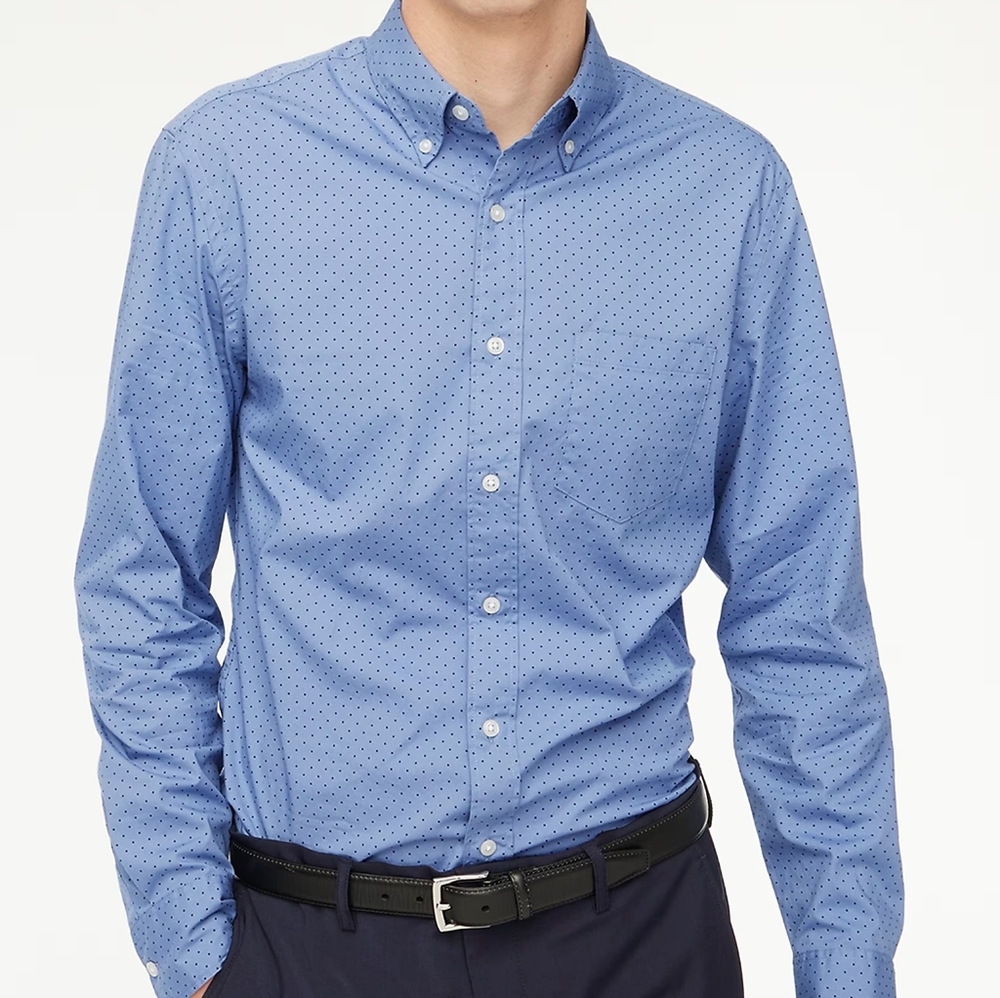 J. Crew Men's Flex Washed Long Sleeve Shirt New Size Medium